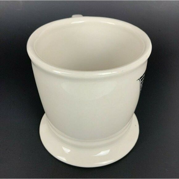 Anthropologie W Monogram Coffee Tea Mug Cup Ivory Black Shaving 12 fl oz - Picture 4 of 7